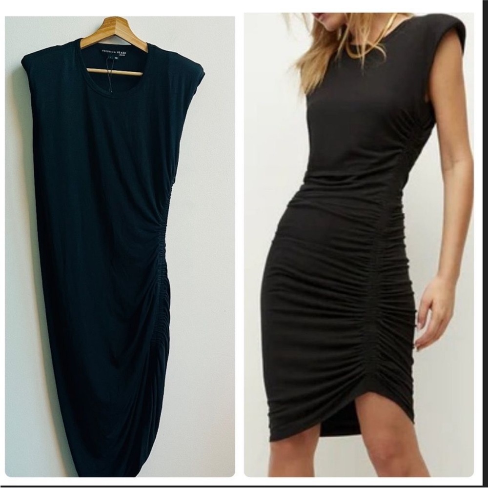 Veronica Beard Black LBD soft stretch modal Brompton Dress Size Large